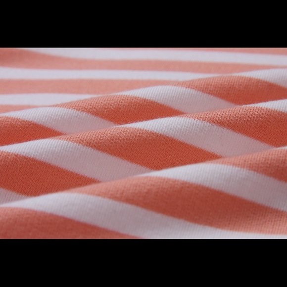 Orange/white stripe sweater shirt hoodie - Picture 5 of 6